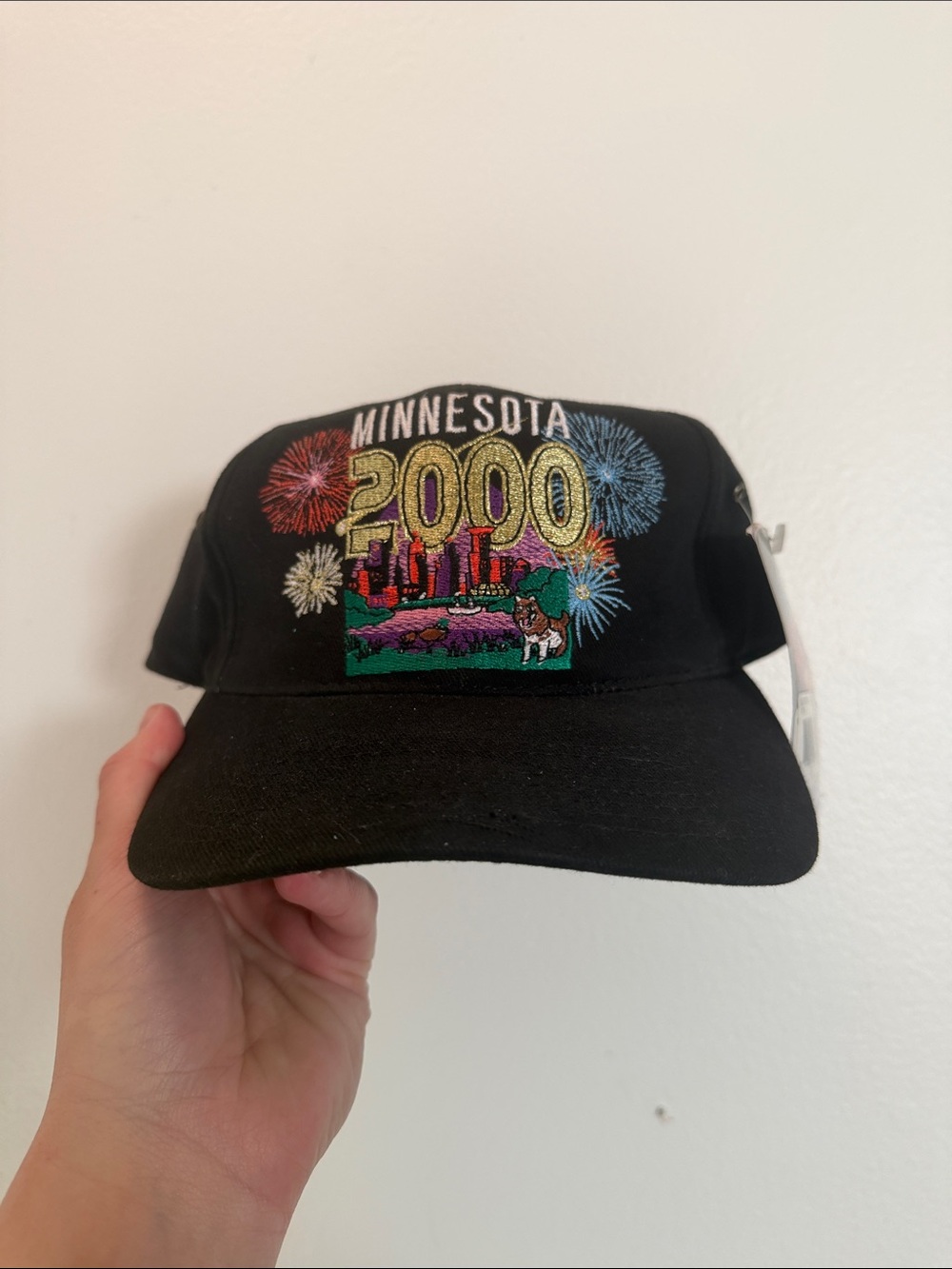 VINTAGE Minnesota 2000 Black Embroidered hat